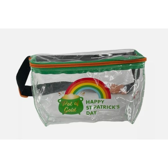 Clear St. Patricks Day Bag With Rainbow & Pot Of Gold Design - Picture 1 of 1